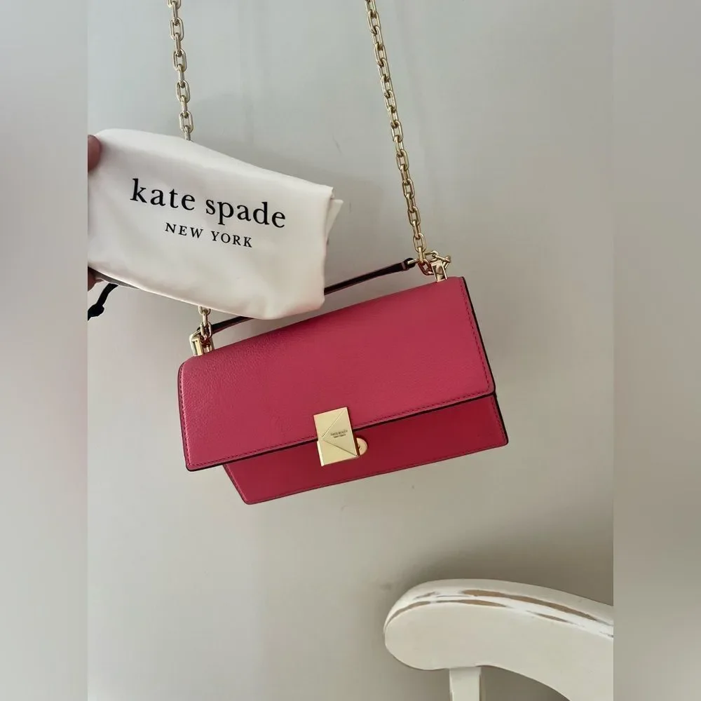 Kate Spade ♠️ Pink Leather Crossbody Bag; New with dust bag! PERFECT CONDITION!